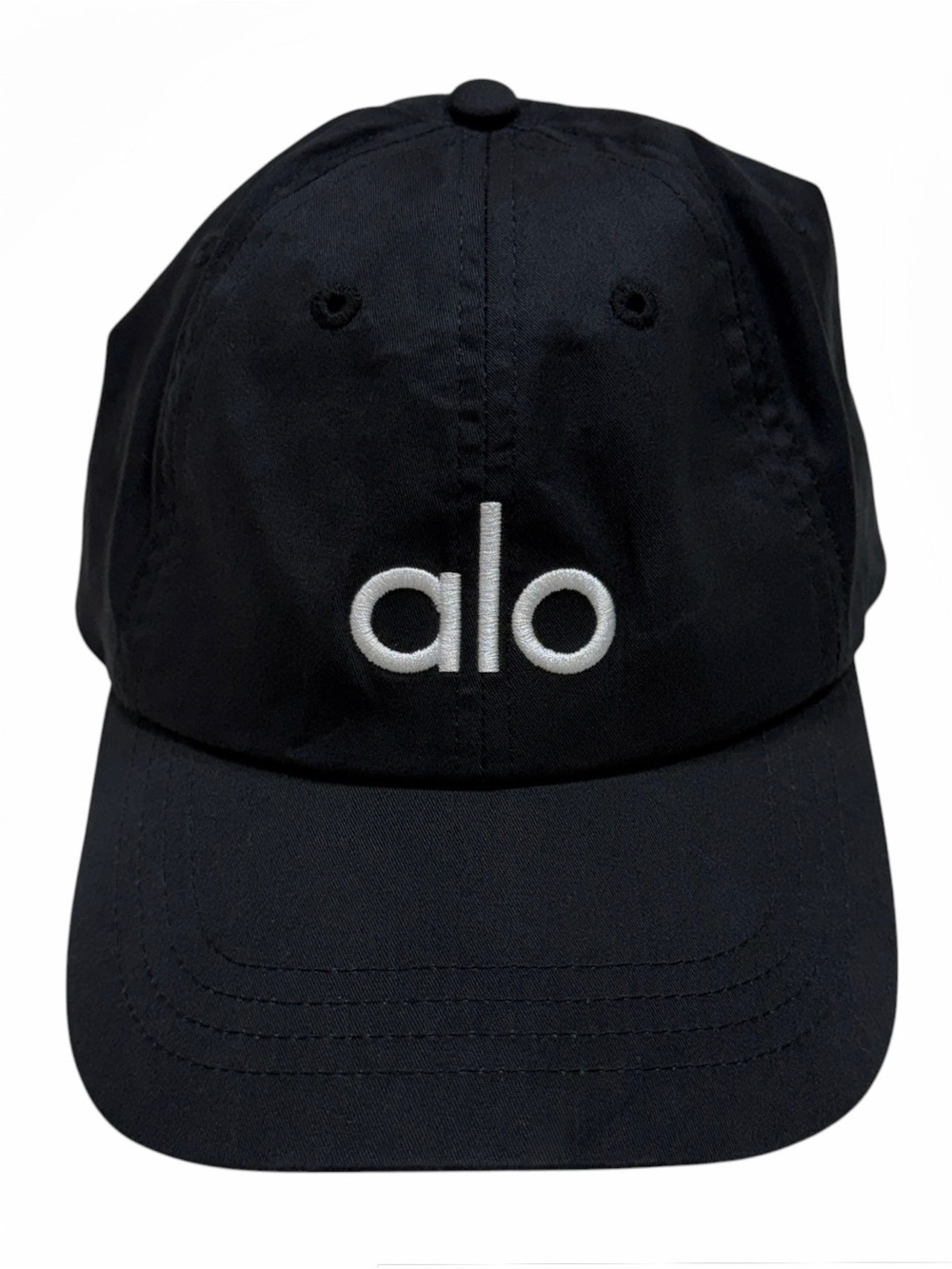 Alo Yoga Hat Black Off Duty Cap Strap Back Adjustable One Size Performance Logo - Picture 1 of 4